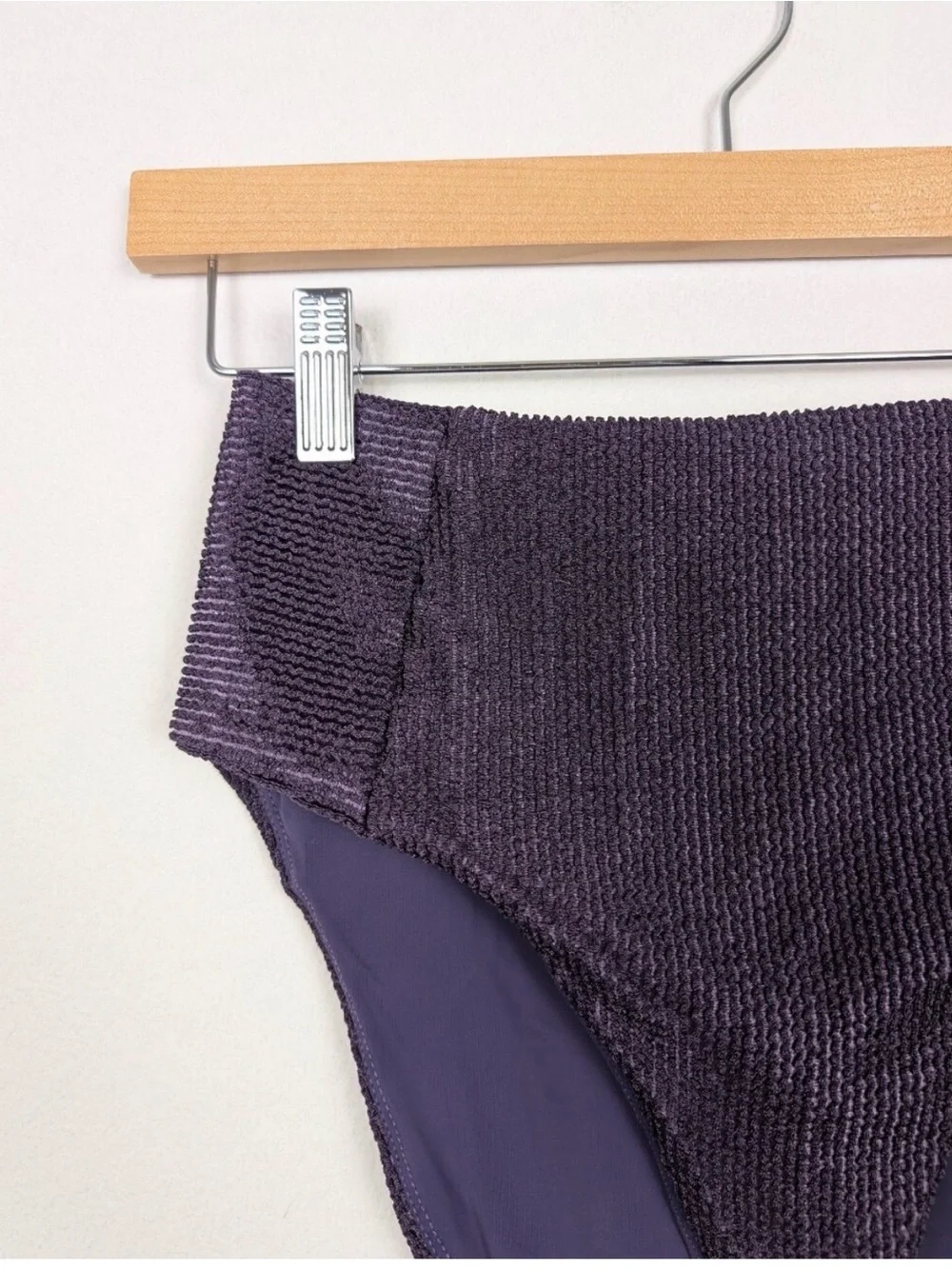 WET Swimwear Bikini Bottom M Eggplant Purple High Waist Swim Bottom NWT